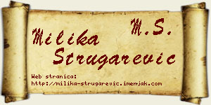 Milika Strugarević vizit kartica